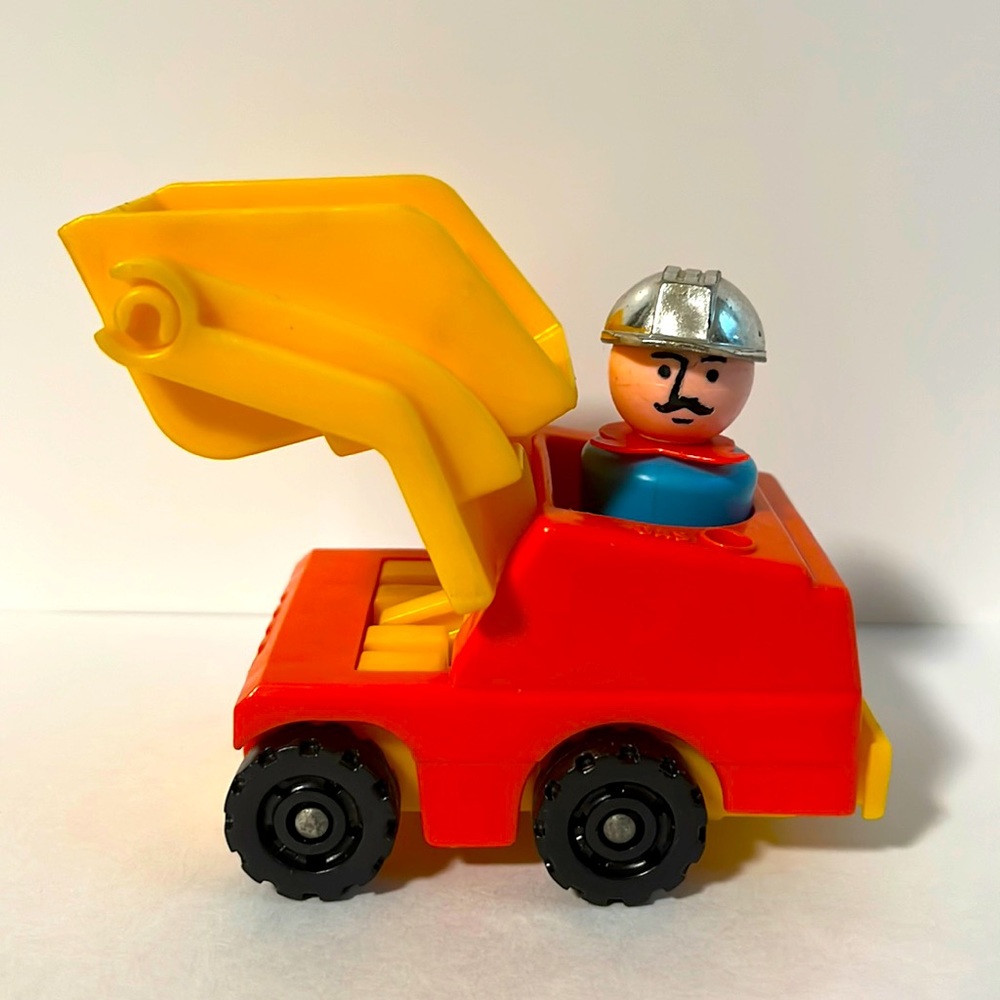 Vintage Fisher-Price Little Truck Rigs Scoop Loader Set #341